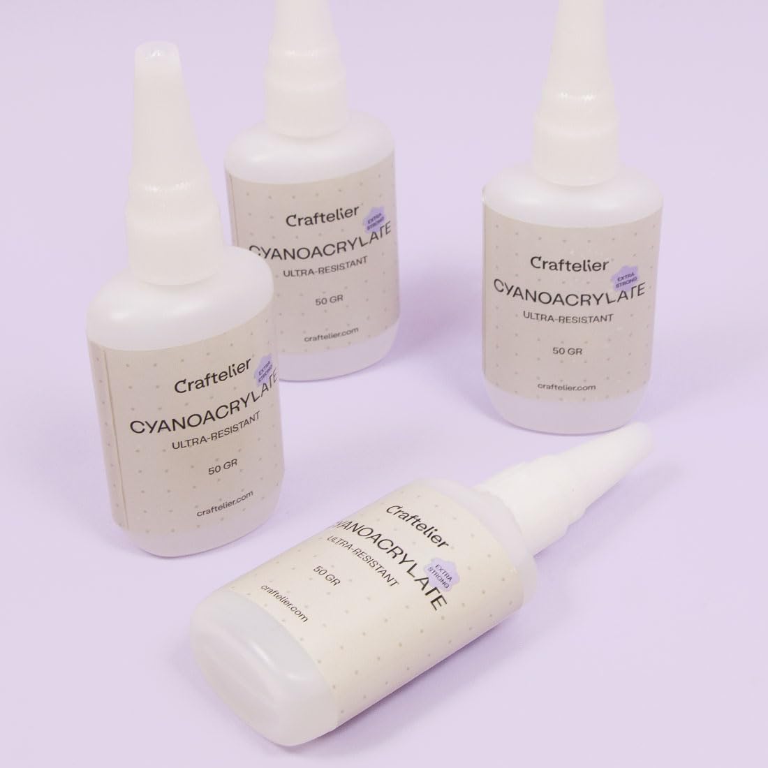 Craftelier - Set 12 Adhesivos de Cianoacrilato con Boquilla de Precisión para Múltiples Materiales| Secado Transparente, Rápido y Resistente | Superficies Difíciles | Cantidad 50 gr. cada Bote