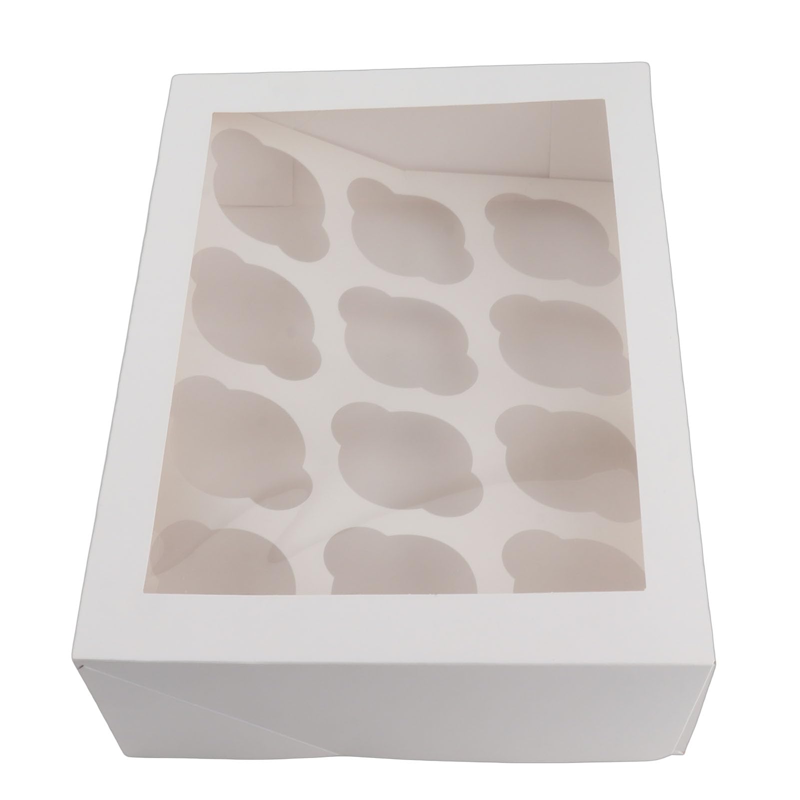 Caja para Cupcakes con Ventana, Diseño de 12 agujeros.