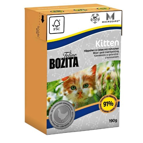 BOZITA Kitten Trockenfutter Getreidefrei – Hühnchen, 2 Kg Packung (2er Pack), Für Junge Katzen & Säugende Mütter