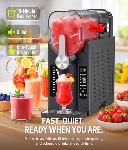 BKPPM Slushie Machine: No Ice Needed Slushy Machine for Home,72OZ Capacity - image 5