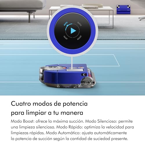 Dyson 360 Vis Nav™ Robot aspiradora – Cepillo de Ancho Completo, diseñado para Todo Tipo de Suelos (Azul/Níquel)