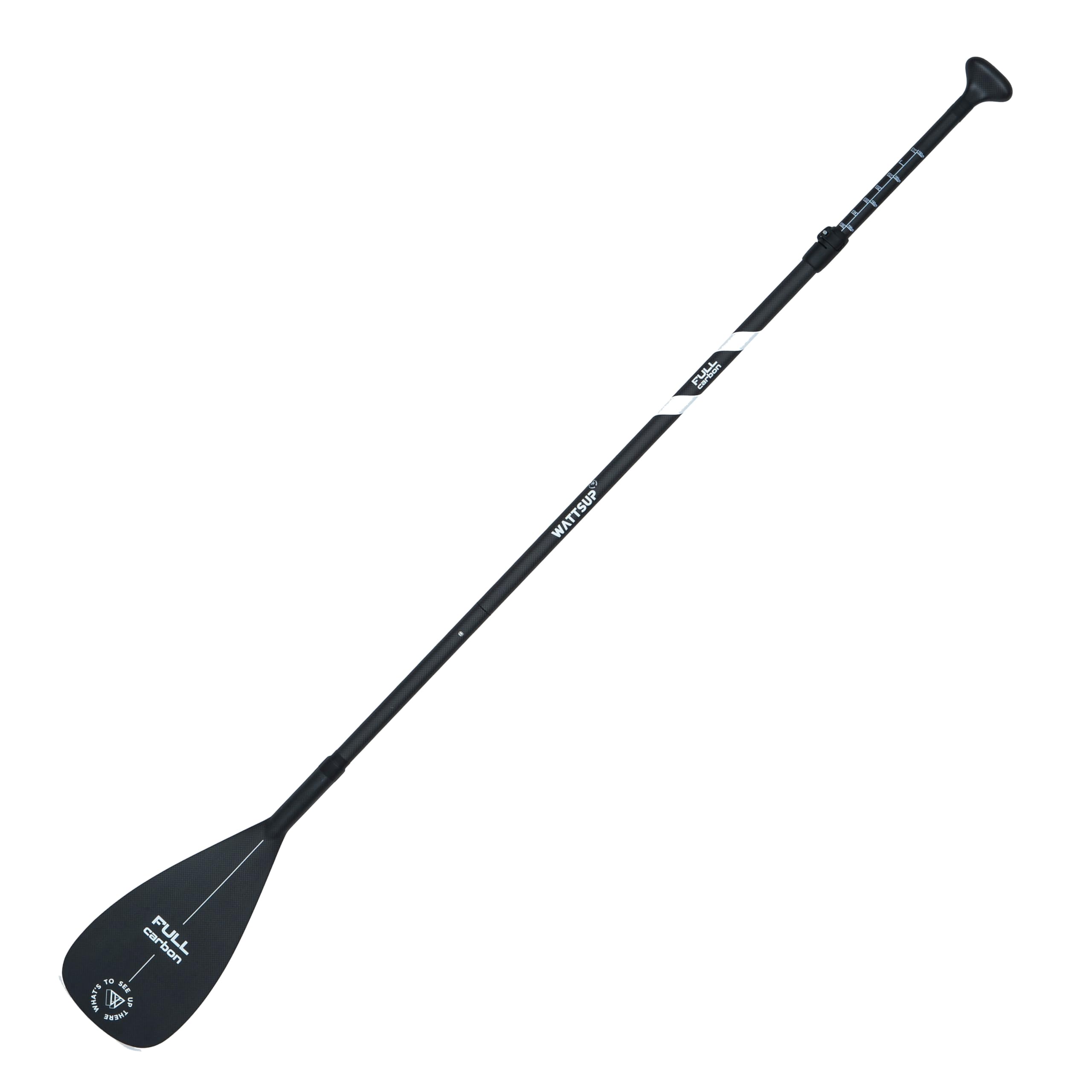 WattSUP – PB-WPAD589 – Paddel Sup – WattSUP Paddel Sup 100% Carbonfaser – 3 Abschnitte verstellbar – Ultraleicht – verstellbar von 165 bis 215 cm