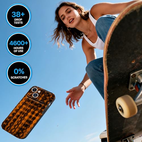 Coque iPhone 14 Plus antichoc marron protégeant l'appareil photo
