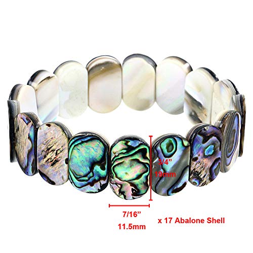 Falari Green Abalone Shell Stretch Bracelet3