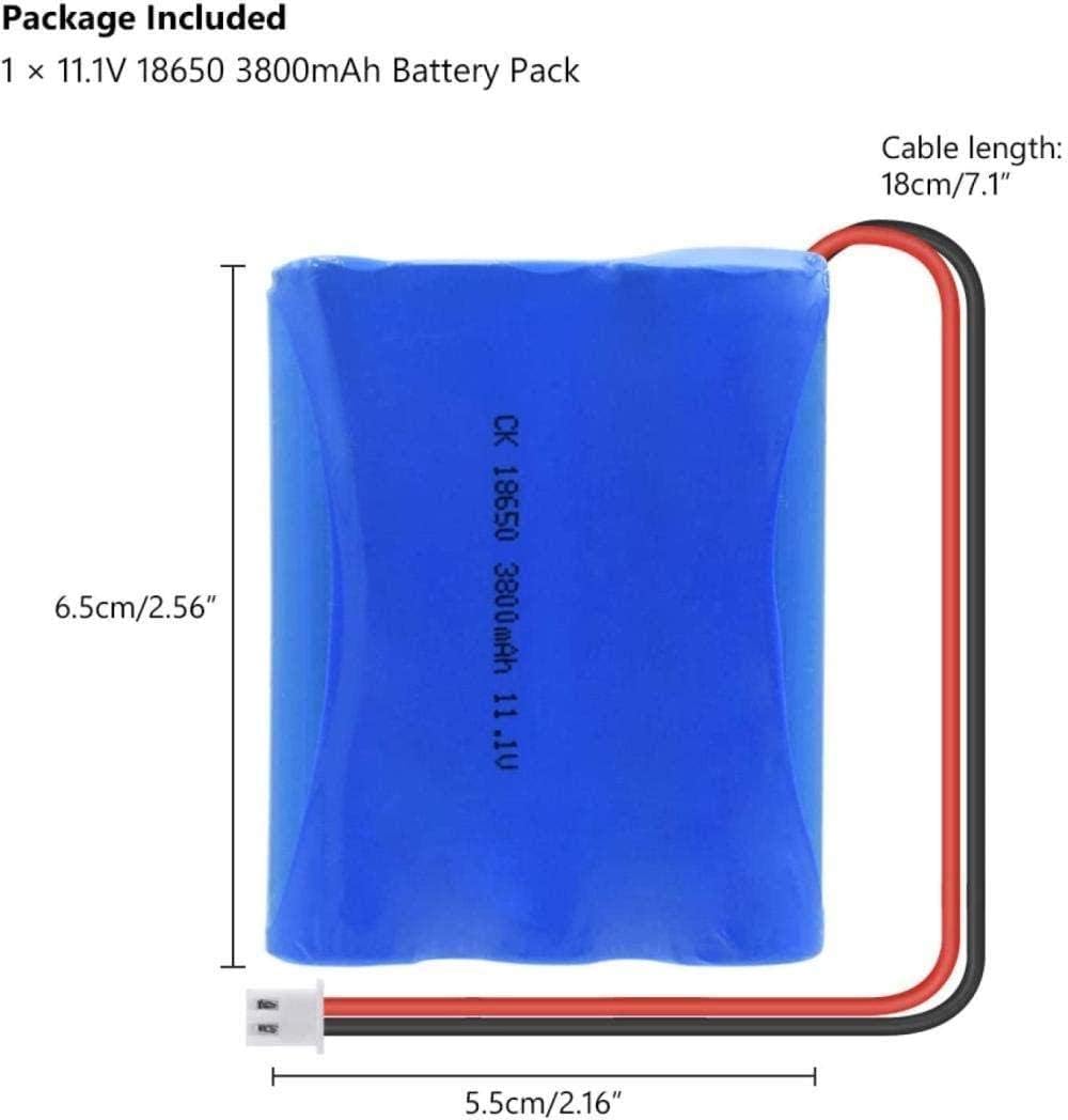Naładowalne wymianę grupy komórkowej lit-jon 11,1 V 3800 mAh 18650 Pakiet akumulatorowy z XH-1PCS