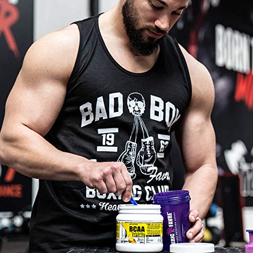BCAA OPTIMIZ - Acides Aminés BCAA 2.1.1 enrichis en Vitamine B + Zinc, Aide à Réduire la Fatigue - 250g - Saveur Délice Tropical - Eric Favre – Image 4
