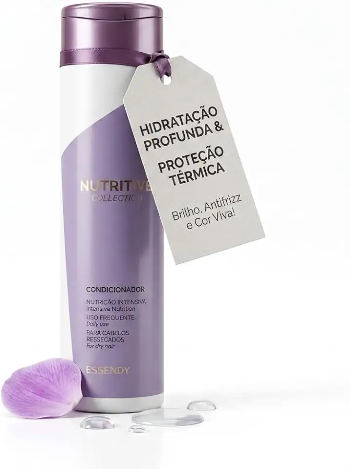 Essendy Condicionador para Cabelos Ressecados Nutritive Collection 250 ml, Hidratação Profunda, Nutrição, Controle de Frizz, Proteção Térmica e Brilho
