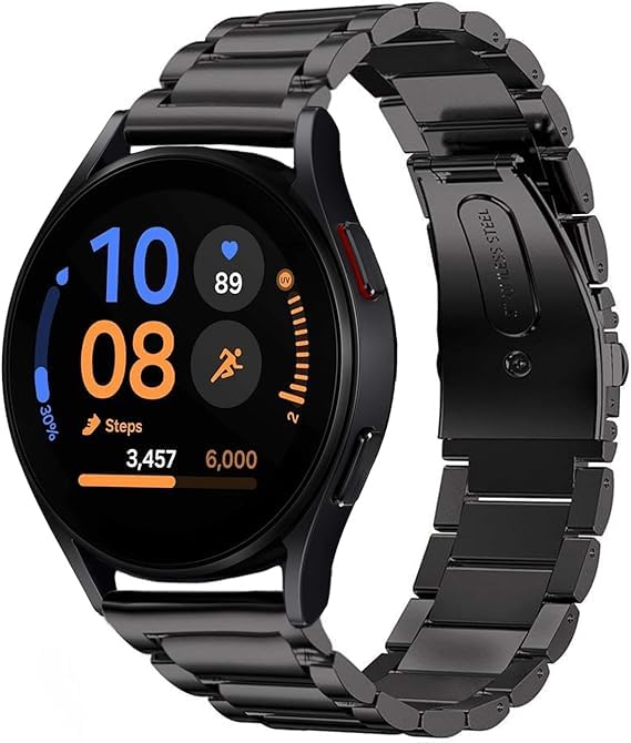 Band Compatible with Samsung Galaxy Watch 7 6 5 4 Band 40mm 44mm 45mm/Watch 6 4 Classic 42mm 46mm 43mm 47mm,Metal Stainless Steel Bands Strap Men Women,NOT for Galaxy Watch Ultra 47mm(2024) (Black) (B0DC49KBFY) Amazon Price History, Amazon Price Tracker