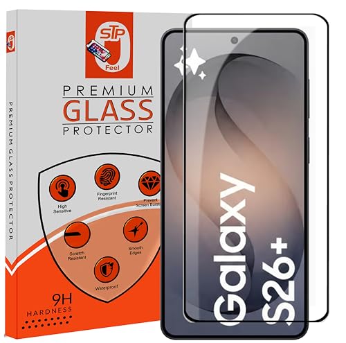 Image of STP FEEL Premium Tempered Glass Screen Protector Guard Compatible For Samsung Galaxy S26 Plus 5G (Ultrasonic Fingerprint Working) (6.7 Inch, Pack of 1) | Edge to Edge Coverage