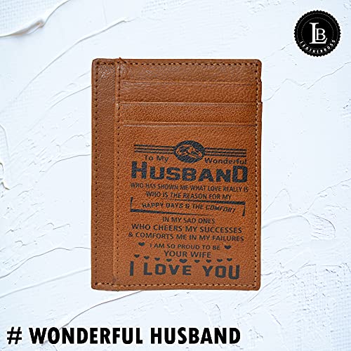 Leatherboss Genuine Leather Slim Credit Card Holder Wallet with ID Window Gift for Husband3