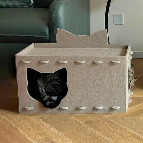 Maison grattoir à assembler pour chat pour protéger vos meubles des griffes - 8
