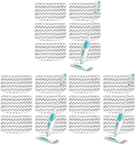 Image of 18 Pack Steam Mop Replacement Pads Compatible with Shark Steam Mops S1000 /S1000A /S1000C /S1000WM /S1001C, Floor Steamer Pads Washable, Reusable Microfiber Cleaner Pads