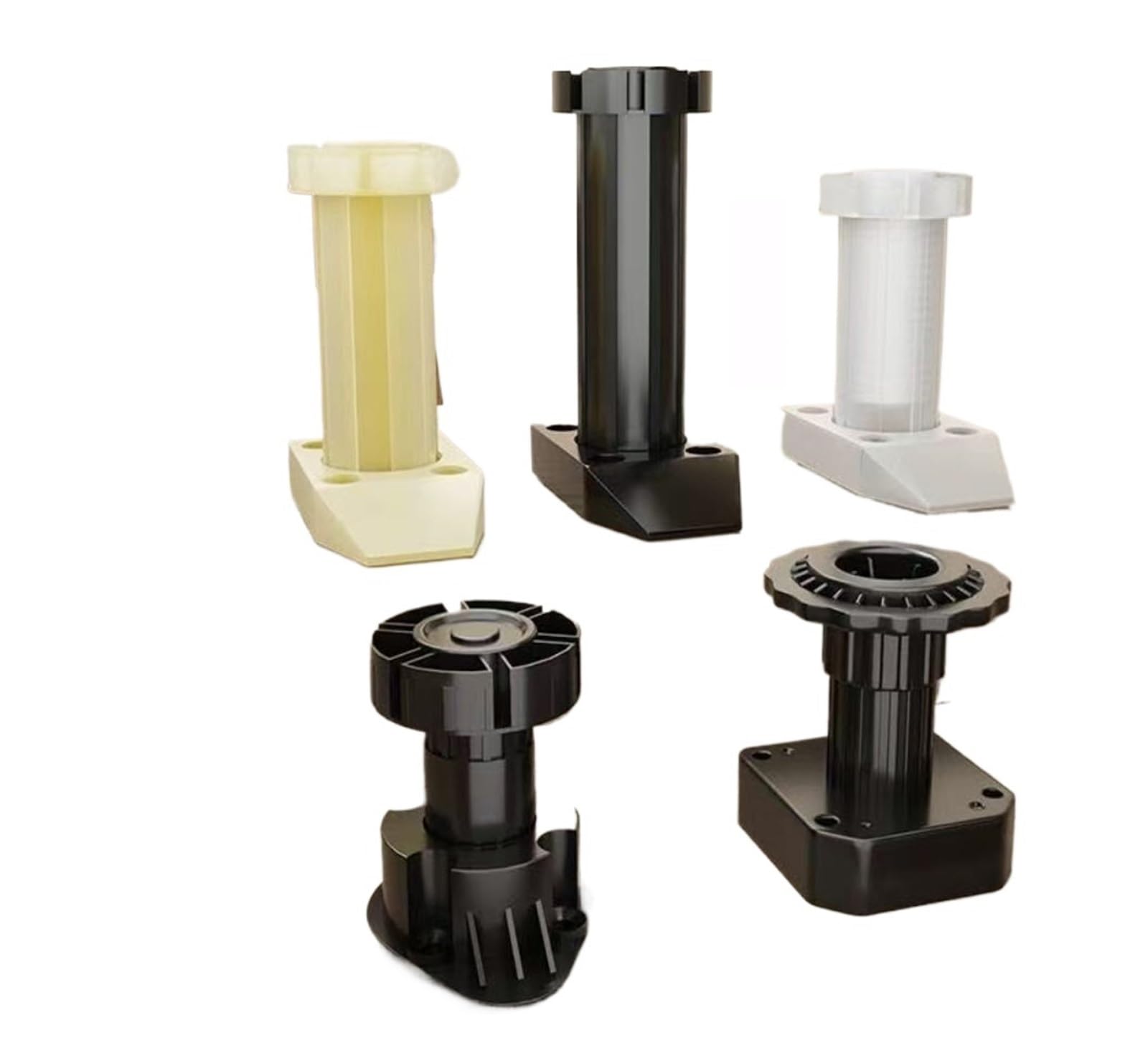Patas ajustables de plástico para muebles de cocina y armarios de hogar (4 unidades) 5