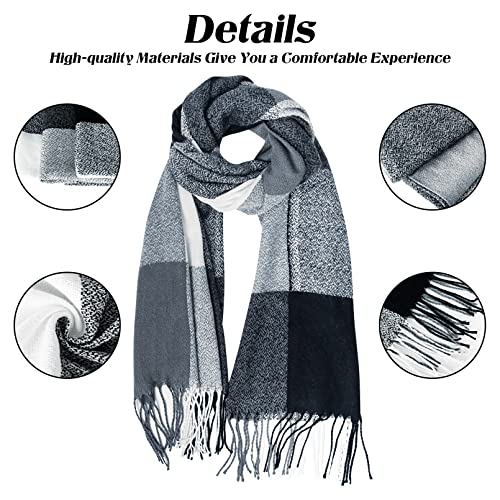 Image of Loritta Winter Scarf for Women, Long Plaid Shawl Wraps Scarves Gifts