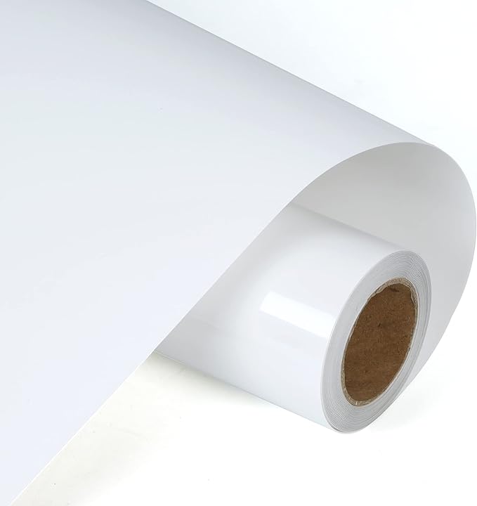 White HTV Iron on Vinyl 12Inch by 10ft Roll