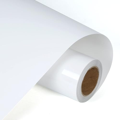 RENLITONG White HTV Iron on Vinyl 12Inch by 10ft Roll