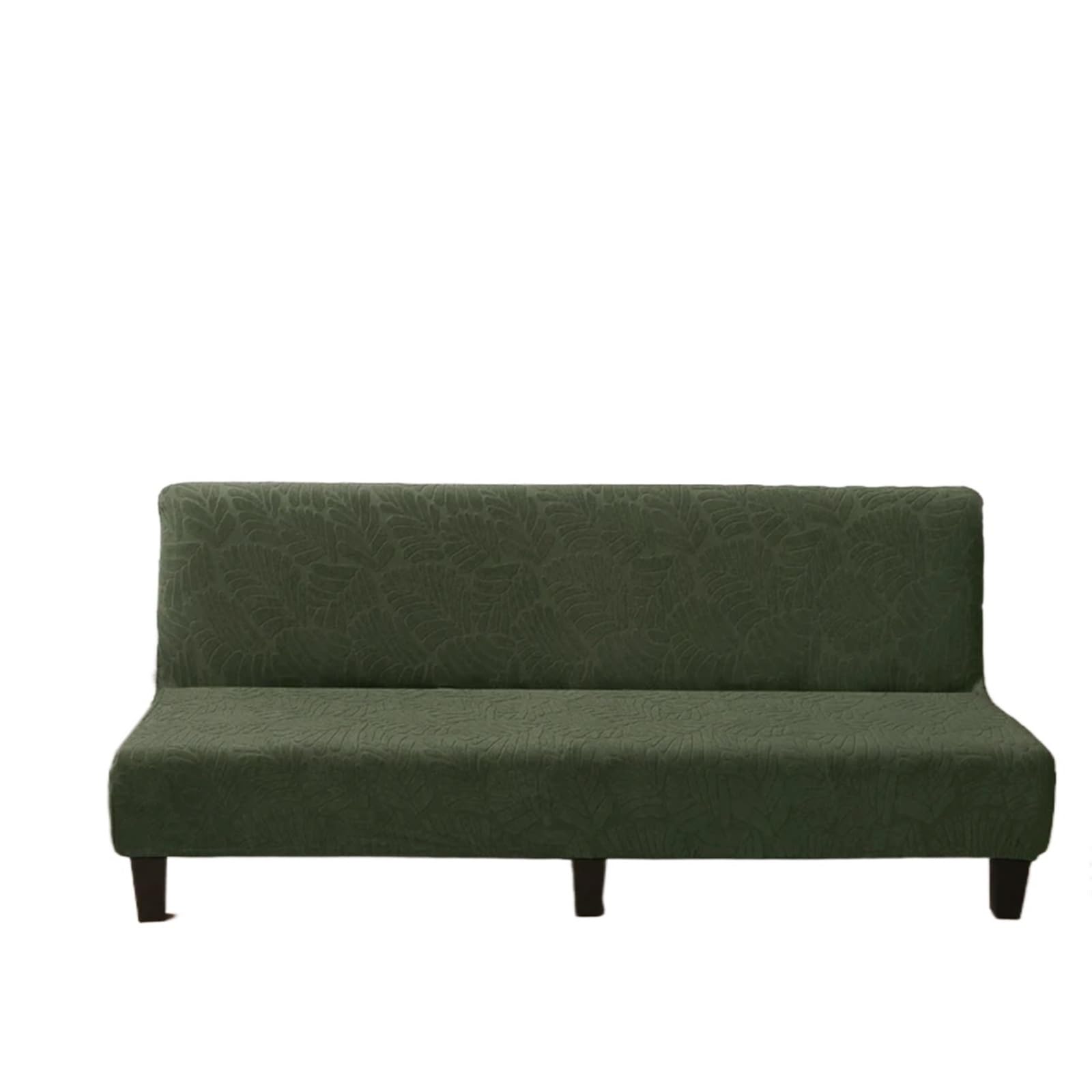 GCYEIDMA Armless Sofa Slipcover Waterproof Sofa Bed Cover For Living Room Folding Armless Couch Stretch Thick Covers Armchair Protector(Green,M)