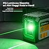 Livella Laser, CIGMAN G02 Cross Livello Laser Autolivellante a Raggio Verde Laser Orizzontale e Verticale a Linee Incrociate per la cantieri, interni, DIY.(Batteria Inclusa)