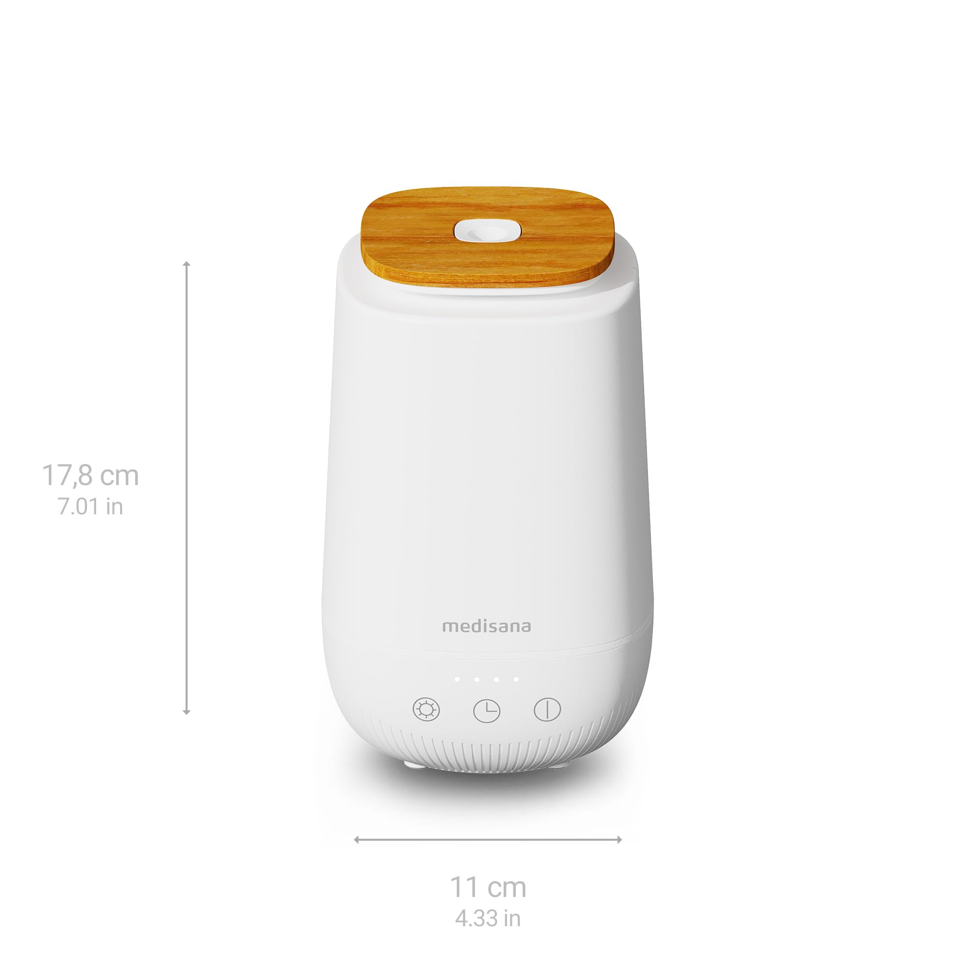 medisana AD 650 diffuseur d'huiles essentielles, désodorisant maison | avec lumière bien-être, pour huile essentielle, humidificateur d'air à technologie ultrasons pour parfum ambiant agréable