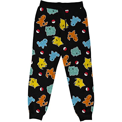 Pokemon Original Starters Big Boys Pajama Jogger Sleep Pants Licensed