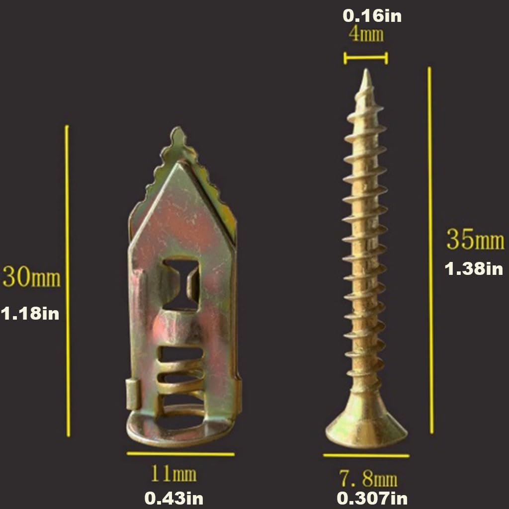 Ulepszone wkręty samowiercące do płyt kartonowo-gipsowych - Kotwy ścienne o dużej wytrzymałości ułatwiające montaż(50pcs)
