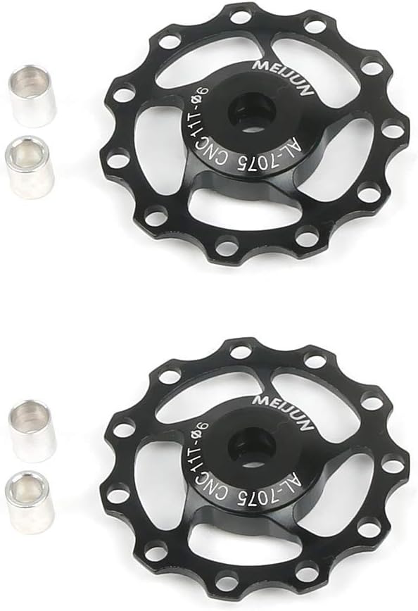 Bicycle Rear Derailleur Pulley Aluminum Alloy Bearing Jockey Wheel Bike Guide Wheel 11T/13T Derailleur Accessories (2pcs)