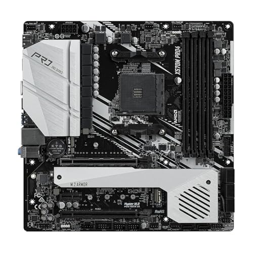 Placas Base Fit For ASRock X570M PRO4 Compatible con 3600X 5600G 5700X3D 5800X3D CPU DDR4 M.2 NVME HDMI PCIe 4,0 X570 MATX AMD AM4