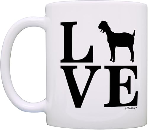Miniatura 3 de Barnyard Farm Animal Love Goats Barn Yard Billy Goat - Taza de café, color blanco