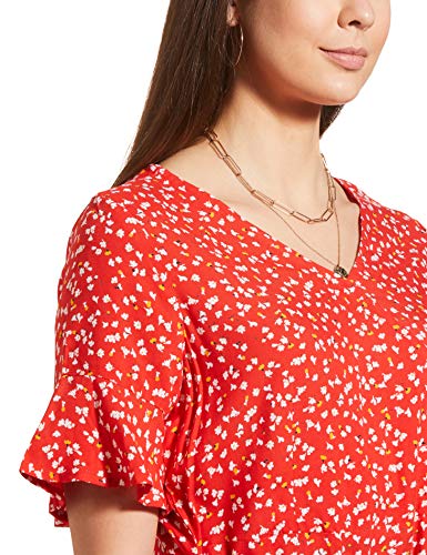Image of EASYBUY Women's Rayon Fit and Flare Below The Knee Dress (SP21SR18LW Coral XL)