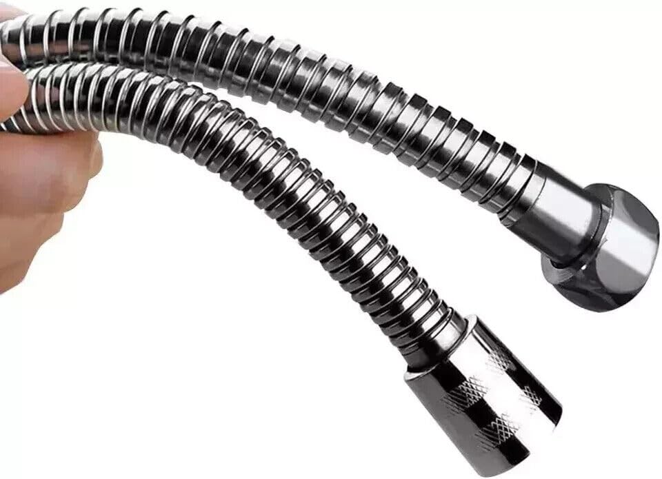 Universal Premium Stainless Steel Shower Hose - Anti-Kink, Chrome, 1.2M - Image 4