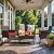 Homall 4 Pieces Patio Rattan Chair Wicker, Outdoor Indoor Use Backyard Porch Garden Poolside Balcony Furniture Sets (Red)