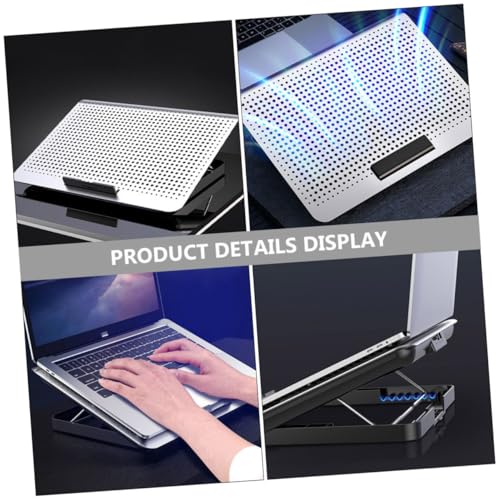 Soporte para portátil con ventilador silencioso ajustable miniatura 6