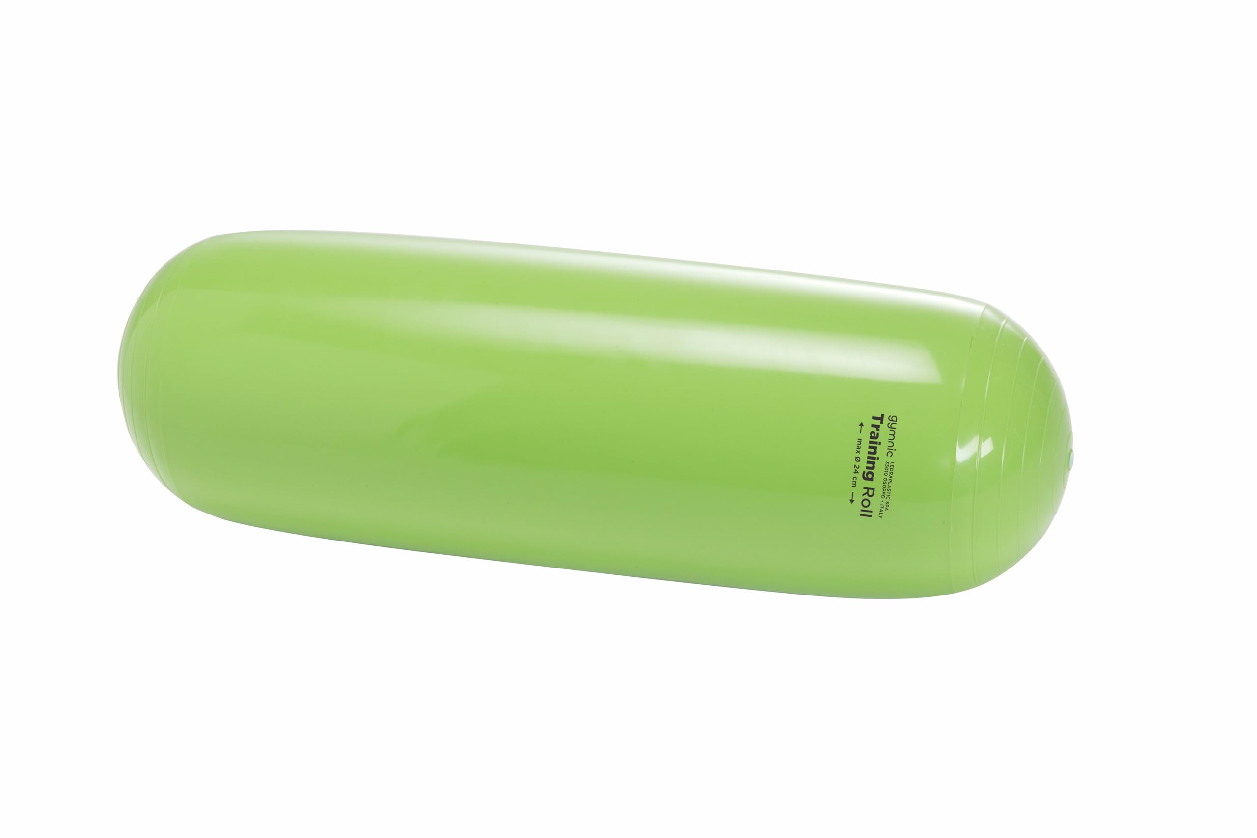 Gymnic Training Roll roller pilates gonfiabile Ø 24x70 cm verde lime, ideale per esercizi di equilibrio, stretching e potenziamento del core