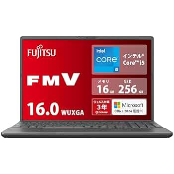 Windowsノート本体 LIFEBOOK WAB/E1 Ryzen3 3300U 16GB 500GB 富士通 ノートパソコン Office搭載 新品 同様 Win10 DVD-RW 15.6