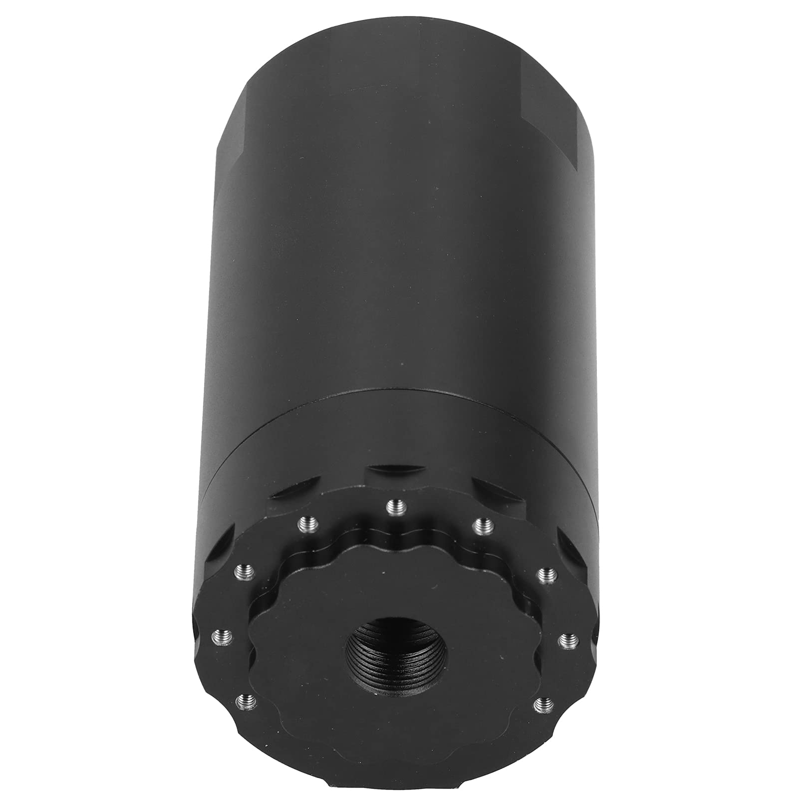 Universal Gonled Oil Catch Can Can zbiornik z akcesoriami montażowymi RSOCC020 Aluminium Aluminium Separator dla wszystkich samochodów (Czarny)