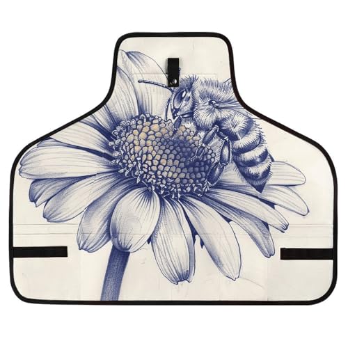 Delantal de trabajo impermeable con 8 bolsillos para hombres y mujeres