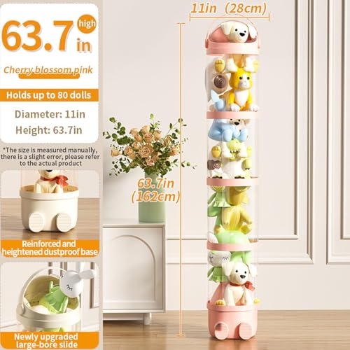 Support peluche vertical transparent pour éliminer le désordre des jouets au sol
