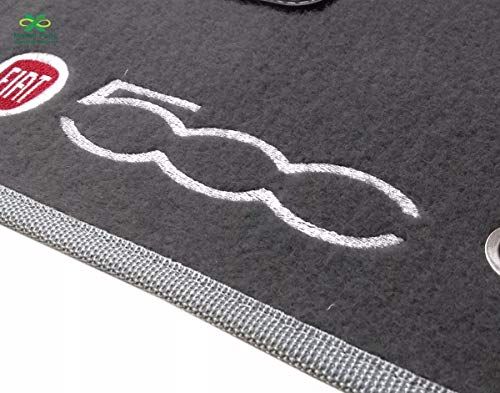 Kit Tapete De Carpete Fiat 500 2010 Até 2018 Cinza