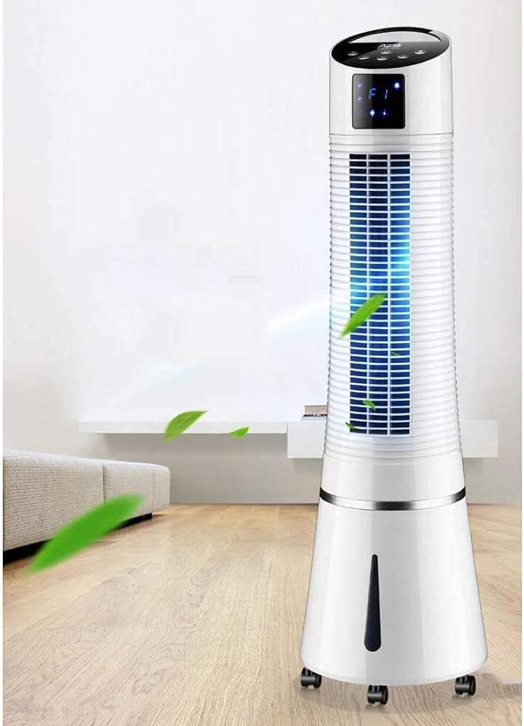 Air Cooler for Home Office Evaporative Coolers Fan Air Conditioner Humidification Moving Tower White Remote