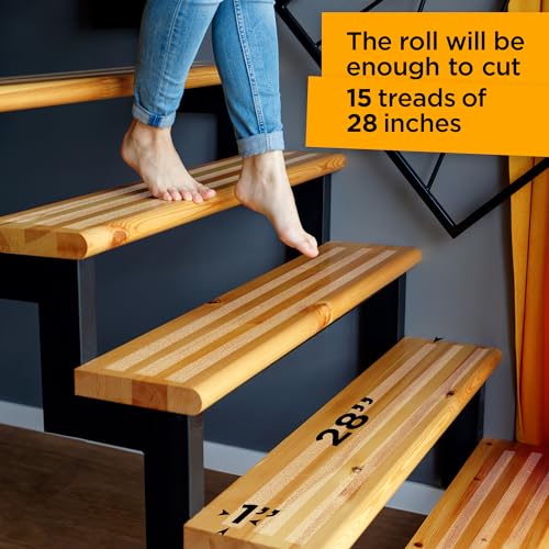 Image of Grip Tape - Heavy Duty Anti Slip Tape Clear Outdoor /Indoor 1In*35Ft, Non Slip Roll /Stickers Easy to Cut Waterproof for Bathtub, Shower Floor, Pool, Stairs Safety Non Skid, Comfortable for Bare Foot