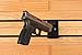 Hold Up Displays - in Barrel Wall Mount Handgun Hanger and Gun Storage for Holding Colt Smith and Wesson SIG Ruger Pistols - Heavy Duty Steel - Made in USA - 30 Degrees Left - 3