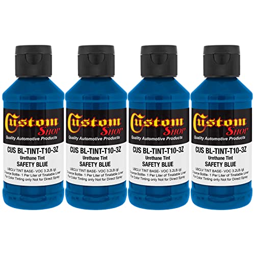 Image of Custom Coat 3 Ounce, Safety Blue, Bed Liner Tint Concentrate, 4 Pack