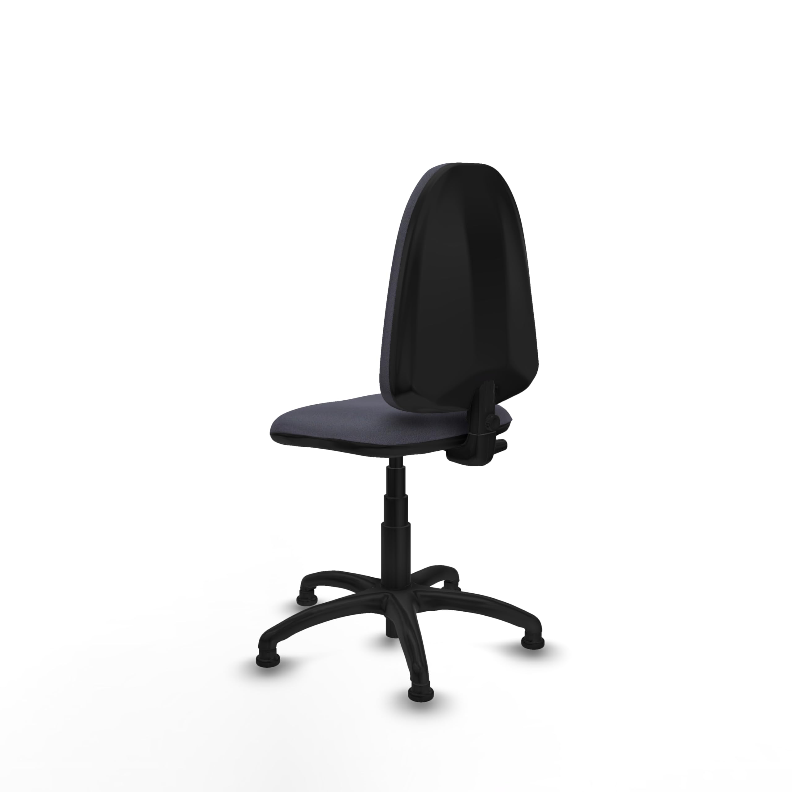 Piqueras y Crespo - Silla Ordenador sin Ruedas Aýna sin Brazos. Equipado con Contacto Permanente Básico y Espuma de Corte. Gris Oscuro
