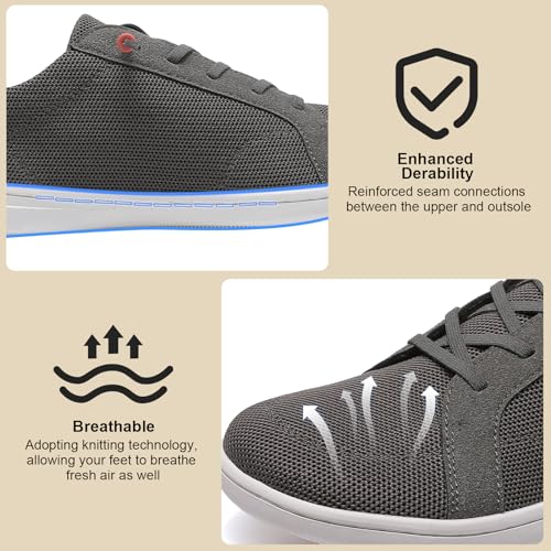 Image of Men's Barefoot Wide Toe Box Shoes - Minimalist Barefoot Shoes with Zero Drop Sole Extra Wide Slip on Walking Shoes for Men