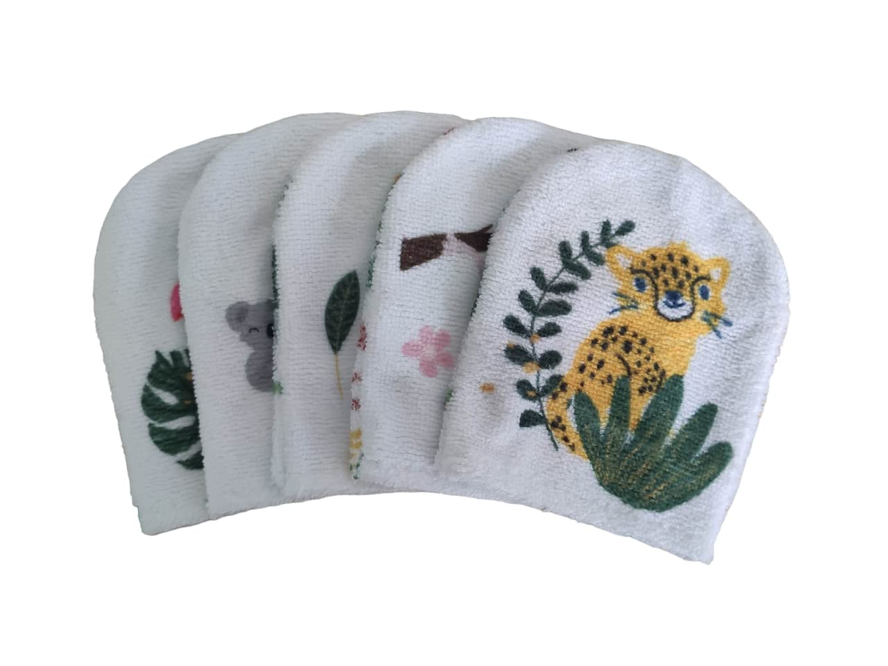 Mini-gants de toilette animaux pour un bain bébé ludique