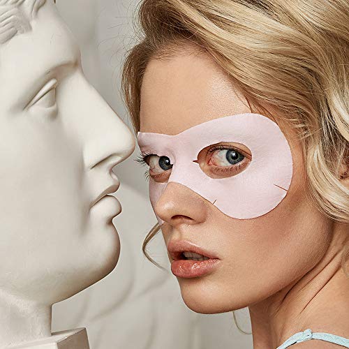7DAYS Oogmasker, 1 stuk heerlijke aardbeienaroma, cool design, zichtbare werking microvezel rond de oogzone-patches voor elasticiteit, 10 g - Image 6