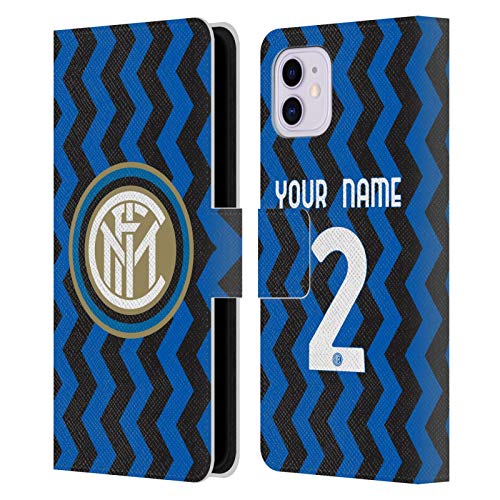 Coque en cuir Inter Milan pour iPhone 11 - Protection portefeuille personnalisée et élégante