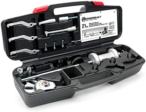 Powerbuilt Master Axle Puller Tool Set, Remove Car Front and Rear, Bearings and Seals, Vehicle Repair 21 Piece Kit - 648611