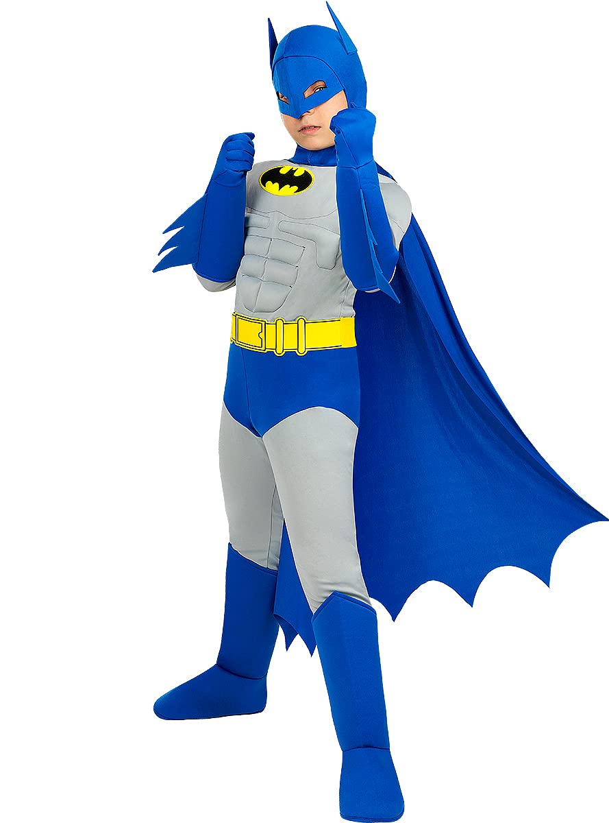 Funidelia | Kostium deluxe Batman Odważni i bezwzględni dla chłopca The Dark Knight Superbohaterowie DC Comics Nietoperze - Strój dla dzieci i zabawne akcesoria na imprezy karnawał i Halloween