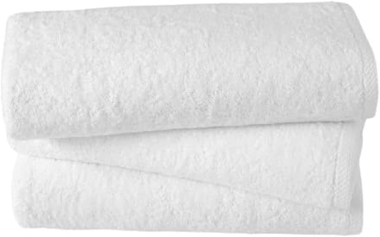 Set of 3 Luxurious Towels for Beach, Pool, Spa, and Bath, 100% Turkish Cotton Beach and Bath Towel Set, 35x68 Inches, Your Path to Premium Comfort and Absorbency (White)